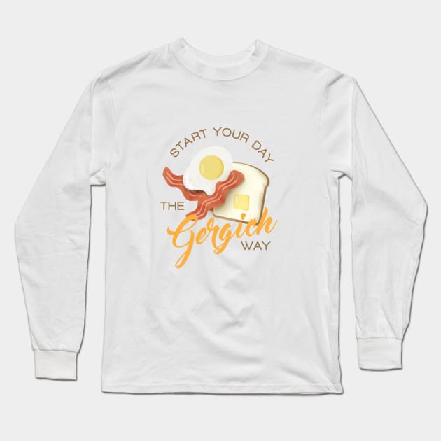 Eggs, Bacon, and Toast Long Sleeve T-Shirt by designering_sarah